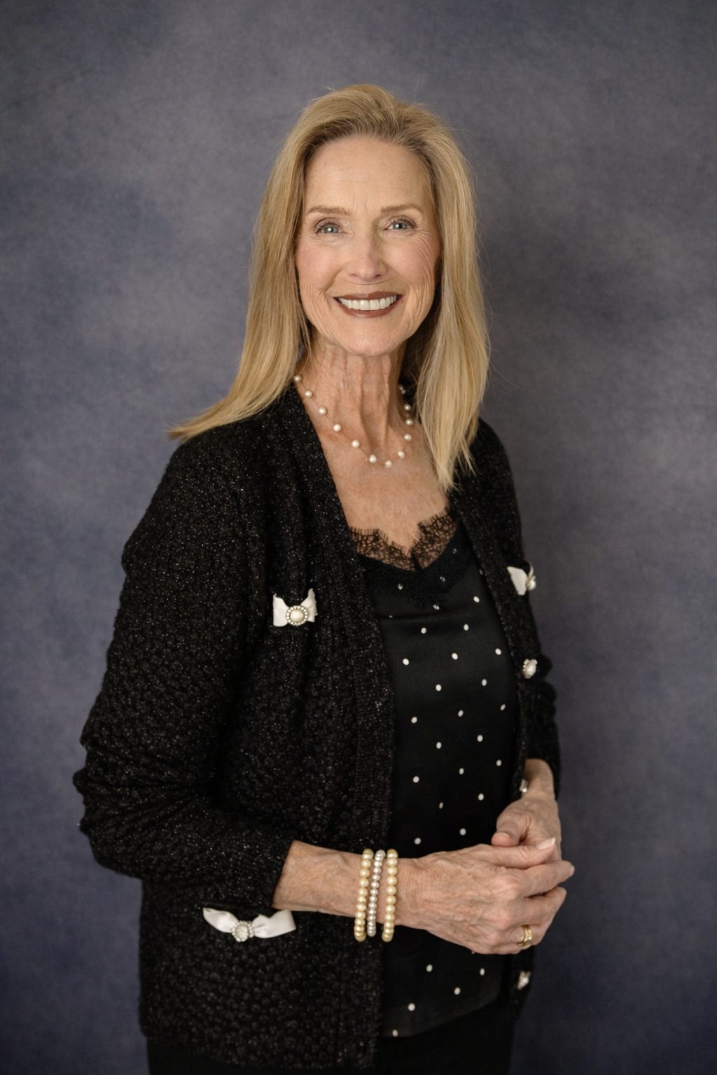 Barbara Stevens, experienced Realtor in Farragut, Tennessee, smiling in a professional headshot wearing a black outfit against a neutral studio background.